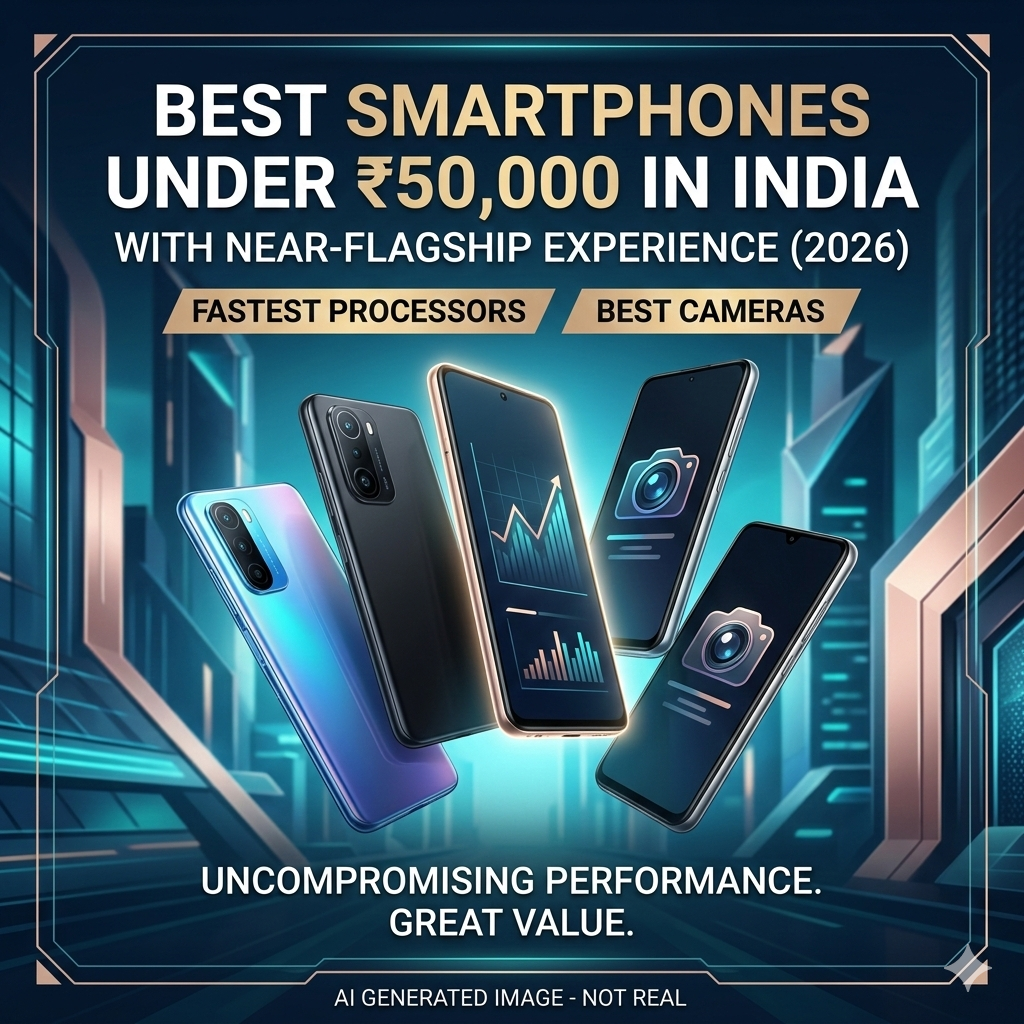 Best Smartphones Under ₹50,000 in India With Near-Flagship Experience (2026)