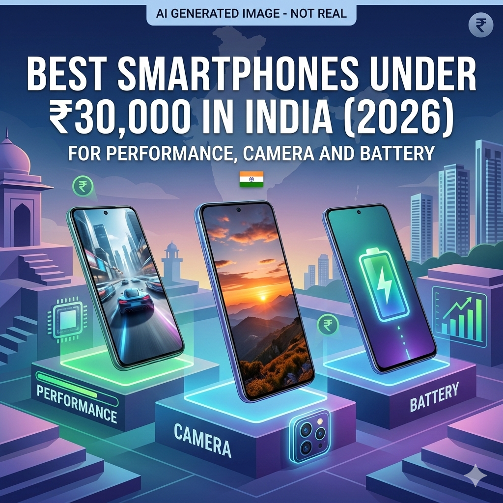 Best Smartphones Under ₹30,000 in India for Performance, Camera and Battery (2026)