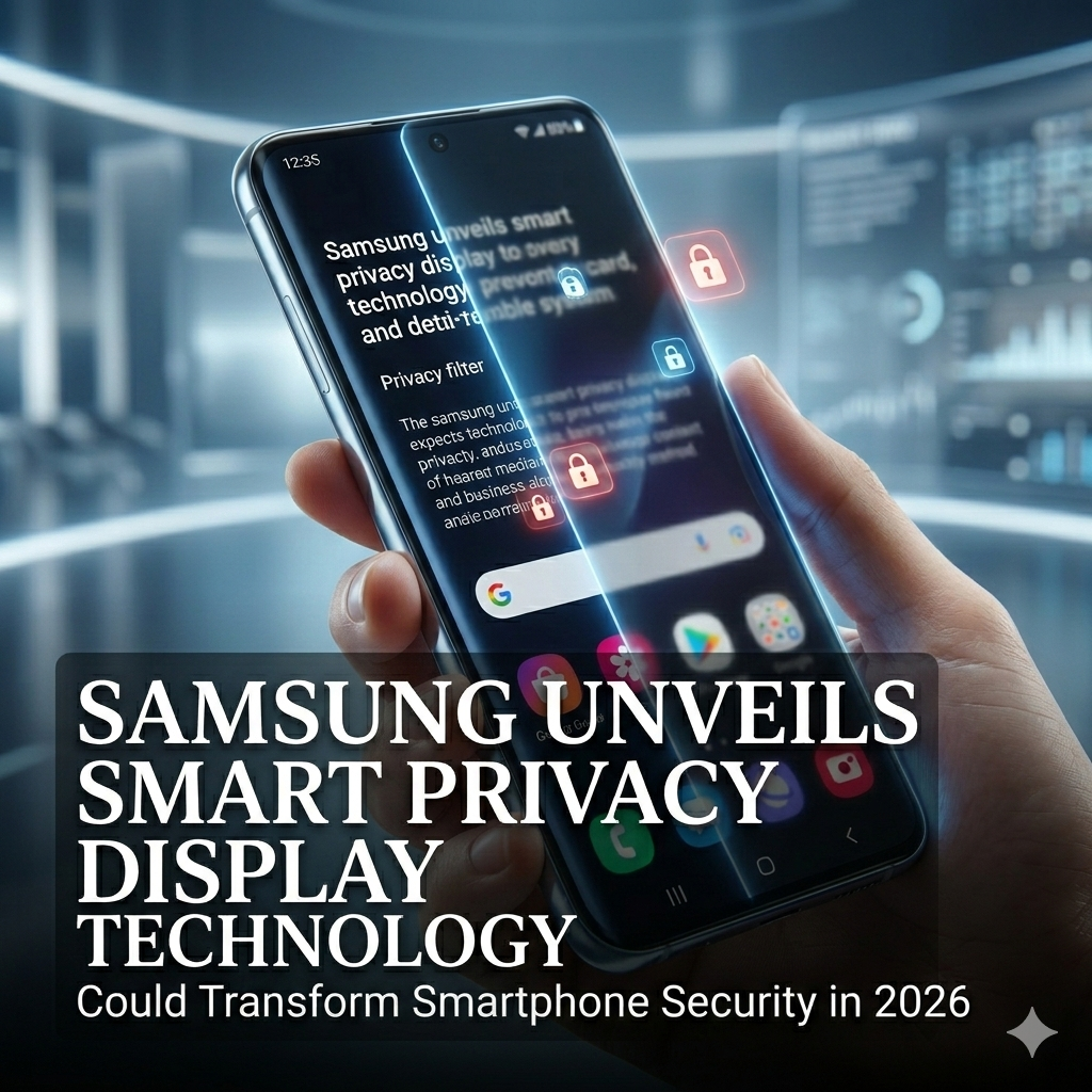 Samsung Unveils Smart Privacy Display Technology That Could Transform Smartphone Security in 2026