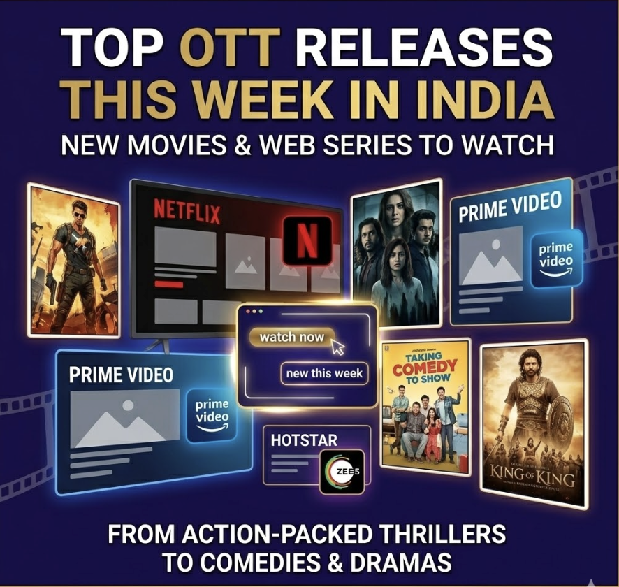 Top OTT Releases This Week in India: New Movies and Web Series to Watch on Netflix, Prime Video and More